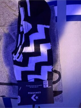 Converse Black & White Zigzag Crew Socks